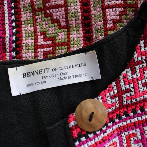 Bennett of Centreville vintage needlepoint chimayo embroidered aztec Jacket - Picture 9 of 9